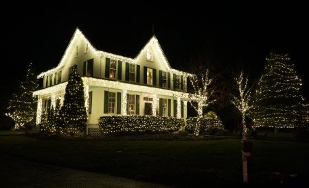 Christmas lighting installation